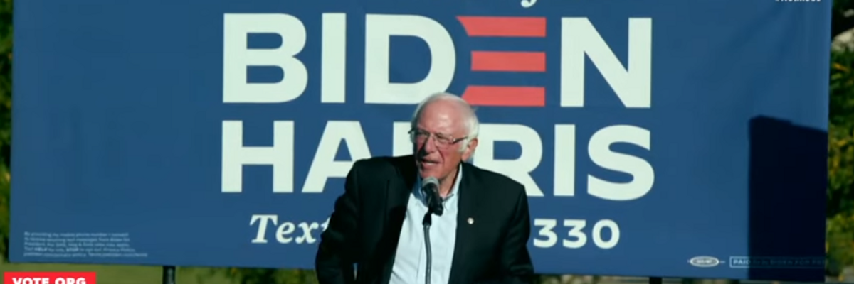 WATCH: Campaigning for Biden in Michigan, Sanders Calls for Covid-19 Response and Economy 'That Work for All of Us'