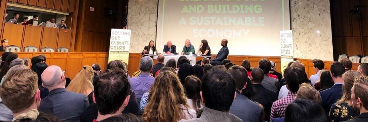 'The Civil Rights Movement of Our Time': Climate Action Advocates and Progressive Leaders Join Sanders for Latest Town Hall