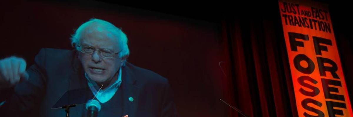 'Days Numbered' for Fossil Fuels: Sanders Backs Demand for Rapid Energy Transformation