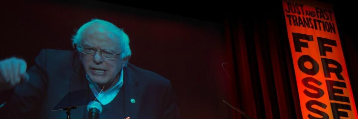'Days Numbered' for Fossil Fuels: Sanders Backs Demand for Rapid Energy Transformation