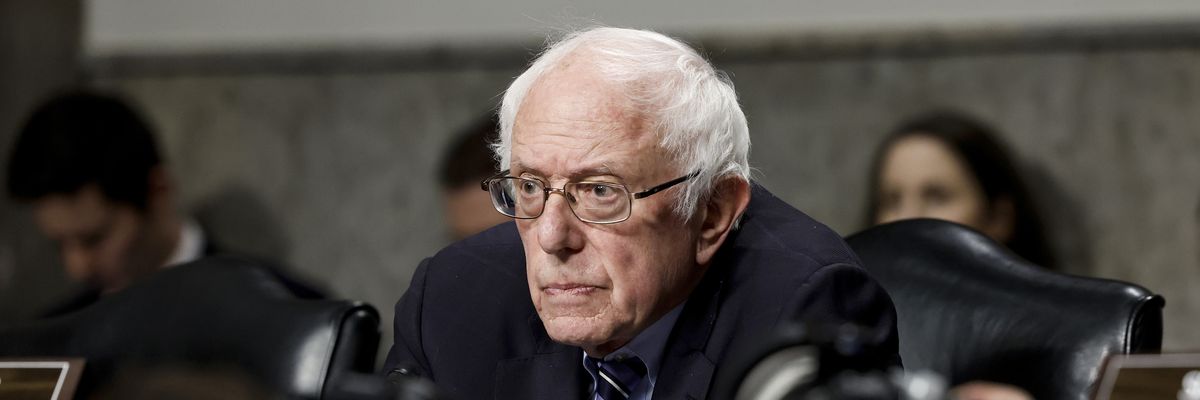 Sen. Bernie Sanders presides over a hearing on March 29, 2023 in Washington, D.C. 