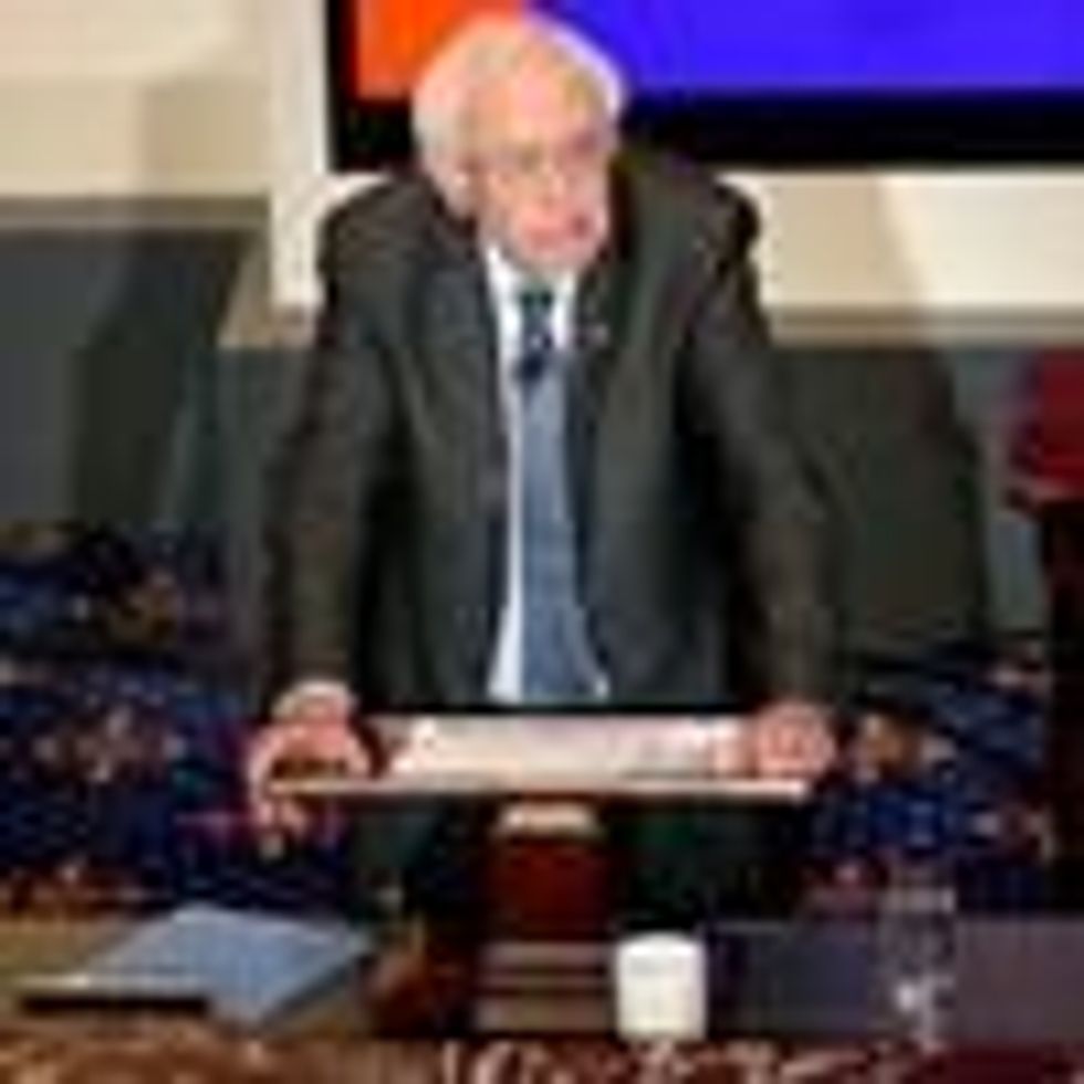 Sen. Bernie Sanders speaks at a debate