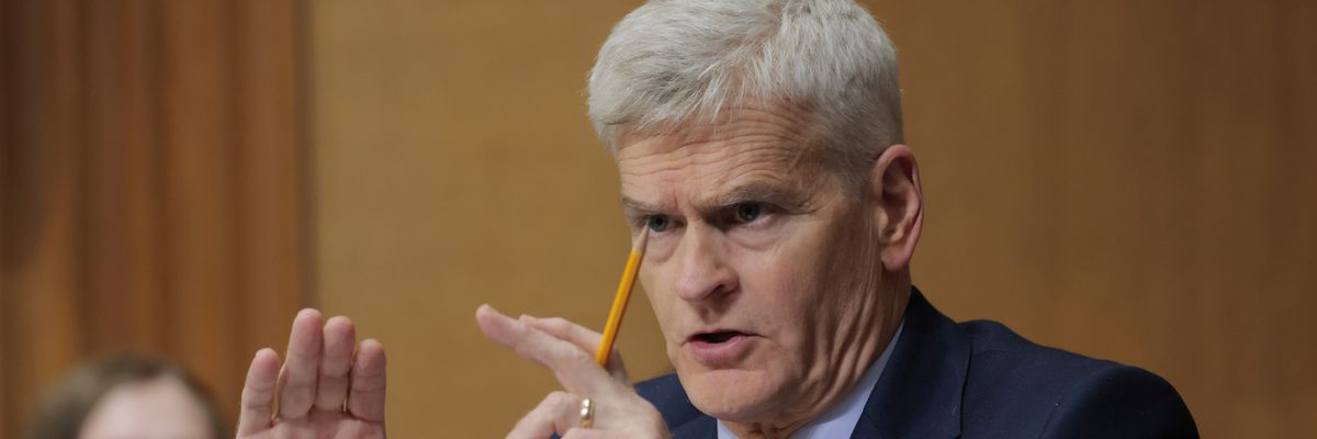 Sen. Bill Cassidy (R-La.) speaks during a hearing