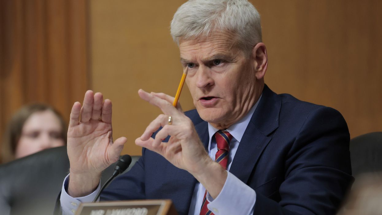 Sen. Bill Cassidy (R-La.) speaks during a hearing