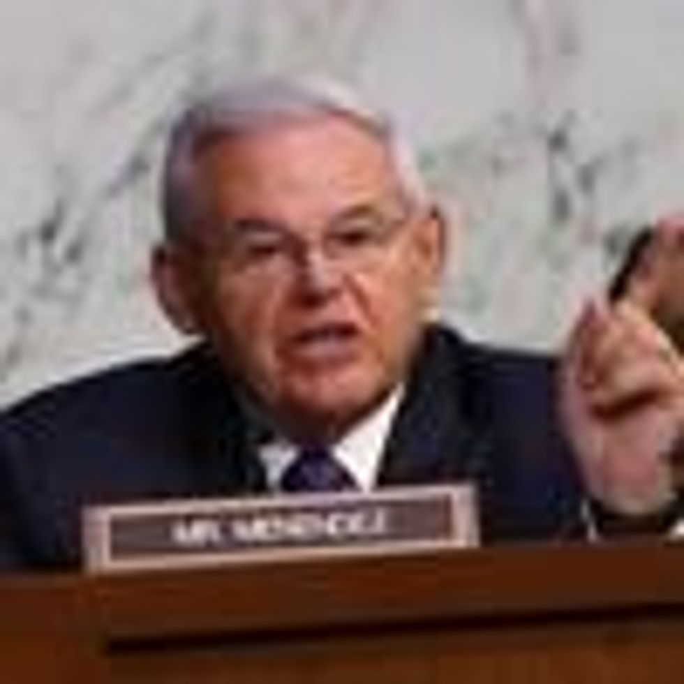 Sen. Bob Menendez speaks at a hearing