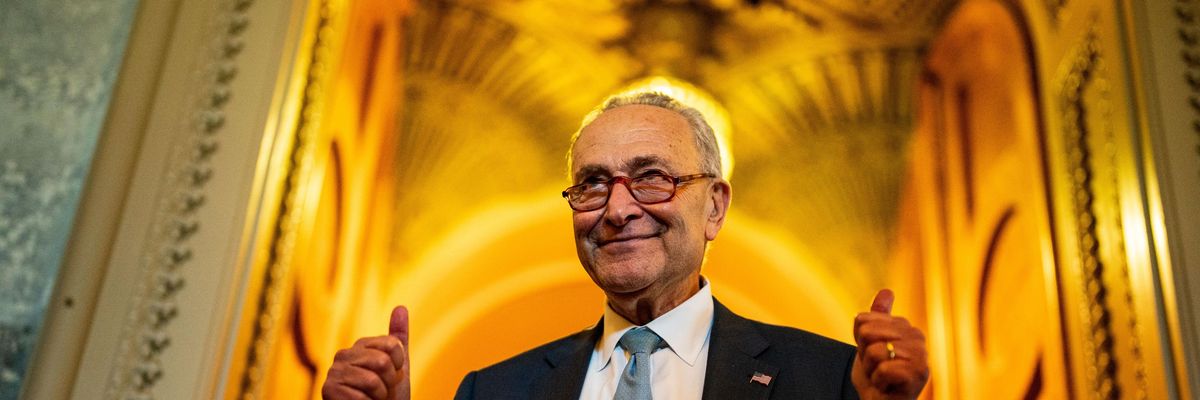 Sen. Chuck Schumer in the Senate building