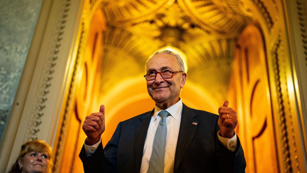 Sen. Chuck Schumer in the Senate building