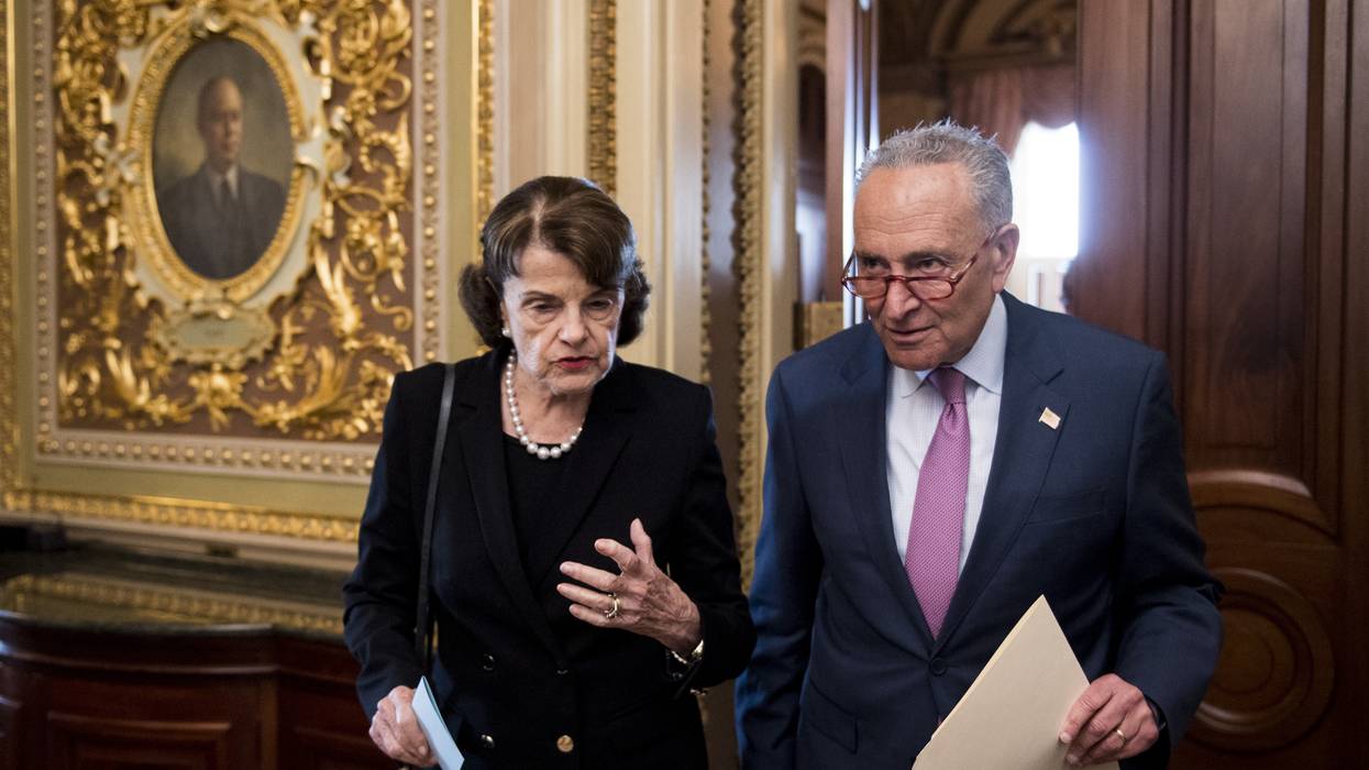 Sen. Dianne Feinstein and Senate Majority Leader Chuck Schumer