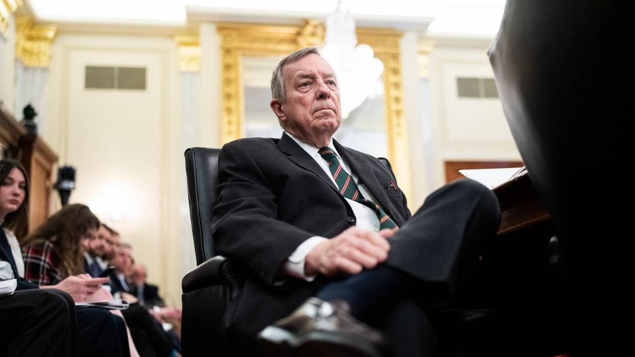 Sen. Dick Durbin (D-Ill.) listens during a hearing