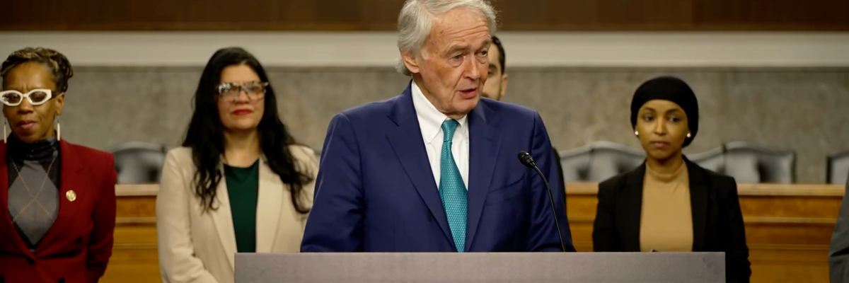 Sen. Ed Markey (D-Mass.) speaks at a press conference
