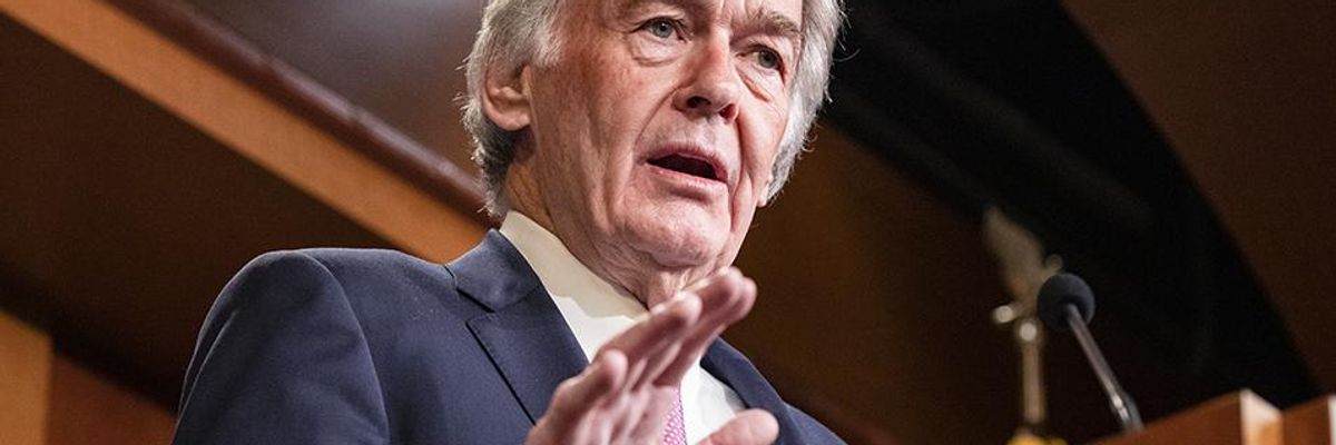 Sen. Ed Markey (D-Mass.) speaks during a press conference