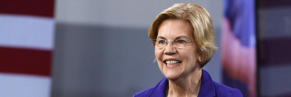 Warren Climate Plan Would Reverse Trump Tax Cuts for Rich to Help Fund Transition to 100% Renewable Energy