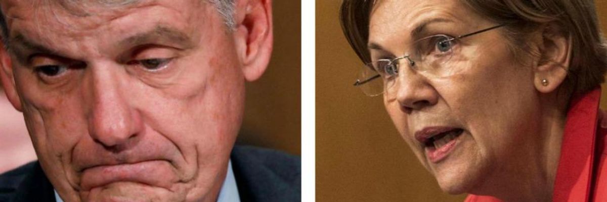 'You Should Be Fired, Not Rewarded': Warren Slams Scandal-Ridden Wells Fargo CEO for 35 Percent Raise