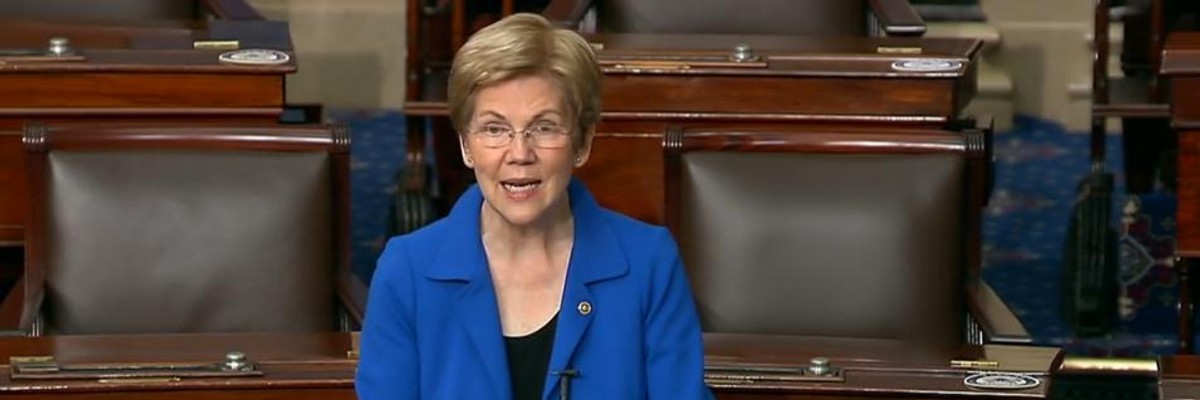 As Senate Dems Hold Talkathon in Protest, Warren Condemns GOP Vote on Barrett as 'Last Gasp of a Desperate Party'