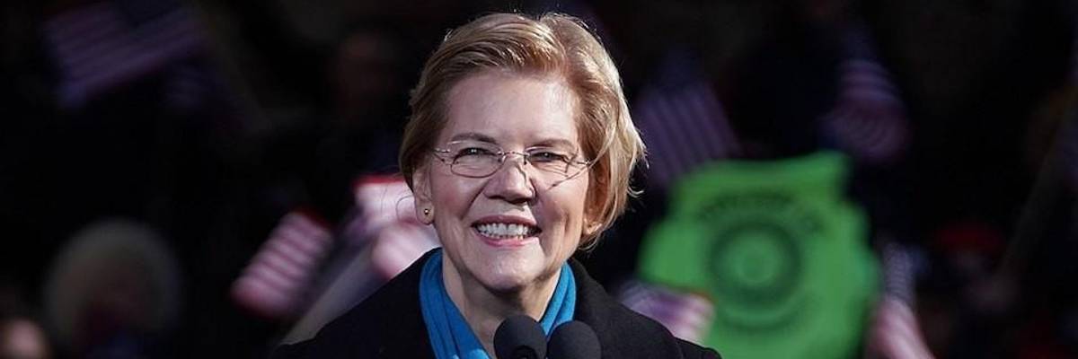 'Good,' Says Elizabeth Warren, After Billionaire Right-Winger Peter Thiel Says She's 2020 Democrat He Is 'Most Scared By'