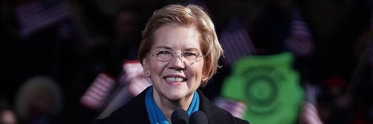 'Good,' Says Elizabeth Warren, After Billionaire Right-Winger Peter Thiel Says She's 2020 Democrat He Is 'Most Scared By'