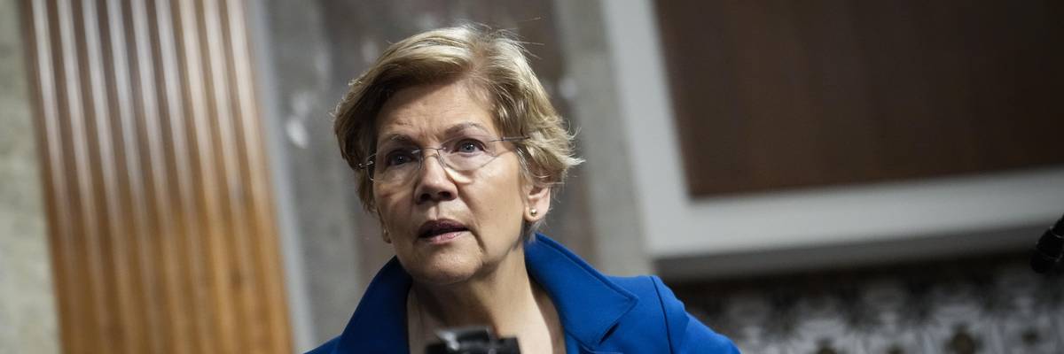 Sen. Elizabeth Warren speaks at a hearing
