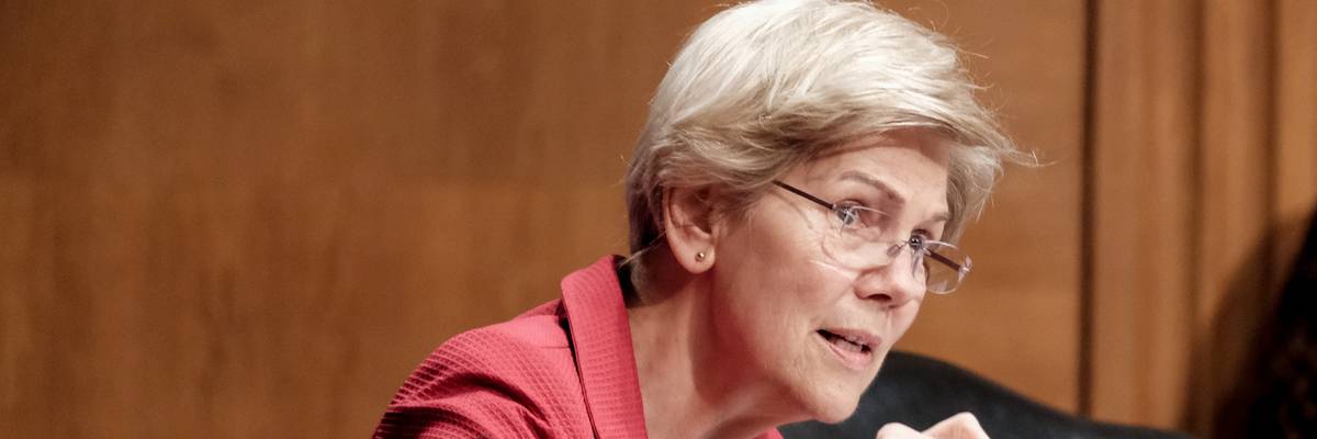 Sen. Elizabeth Warren speaks at a hearing
