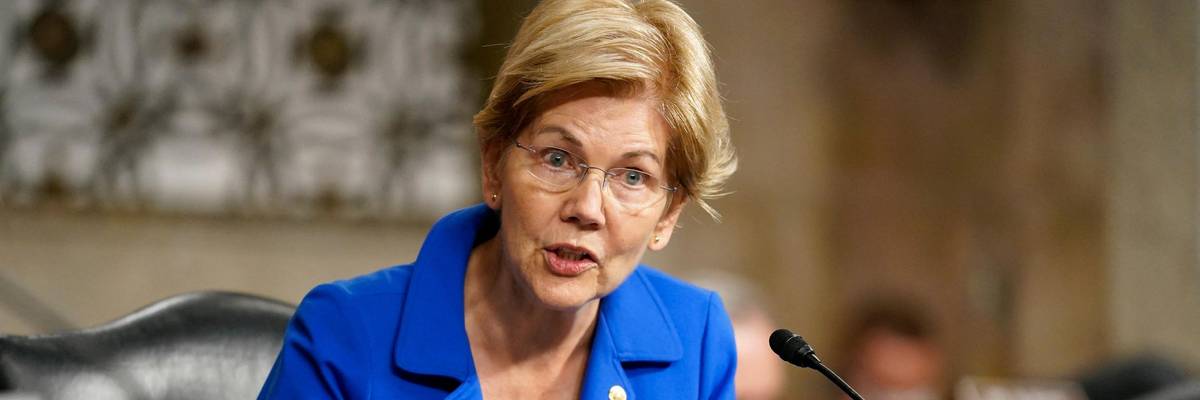 Sen. Elizabeth Warren speaks during a hearing