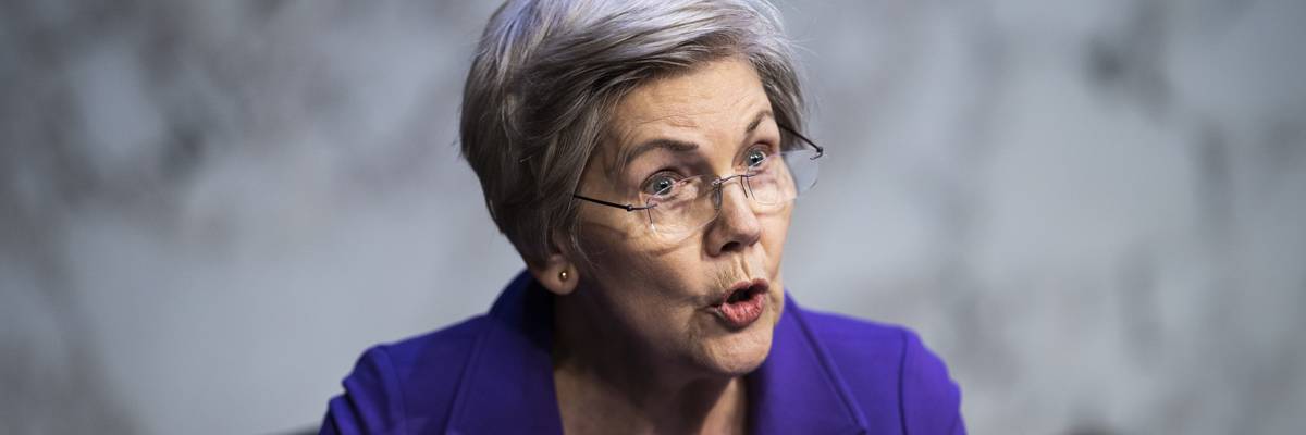 Sen. Elizabeth Warren speaks during a hearing