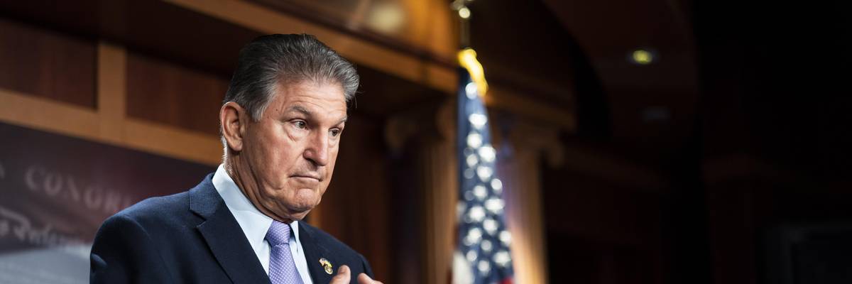 Sen. Joe Manchin (D-W.Va.) speaks during a press conference on Capitol Hill on September 20, 2022.