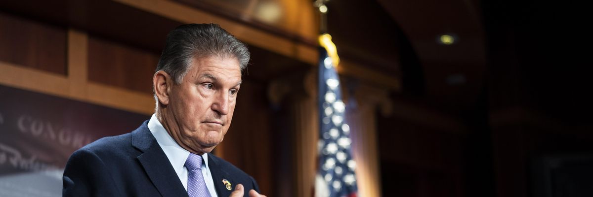 Sen. Joe Manchin (D-W.Va.) speaks during a press conference on Capitol Hill on September 20, 2022.