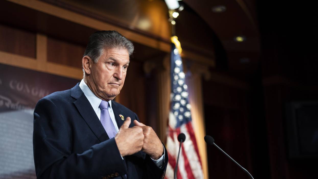 Sen. Joe Manchin (D-W.Va.) speaks during a press conference on Capitol Hill on September 20, 2022.
