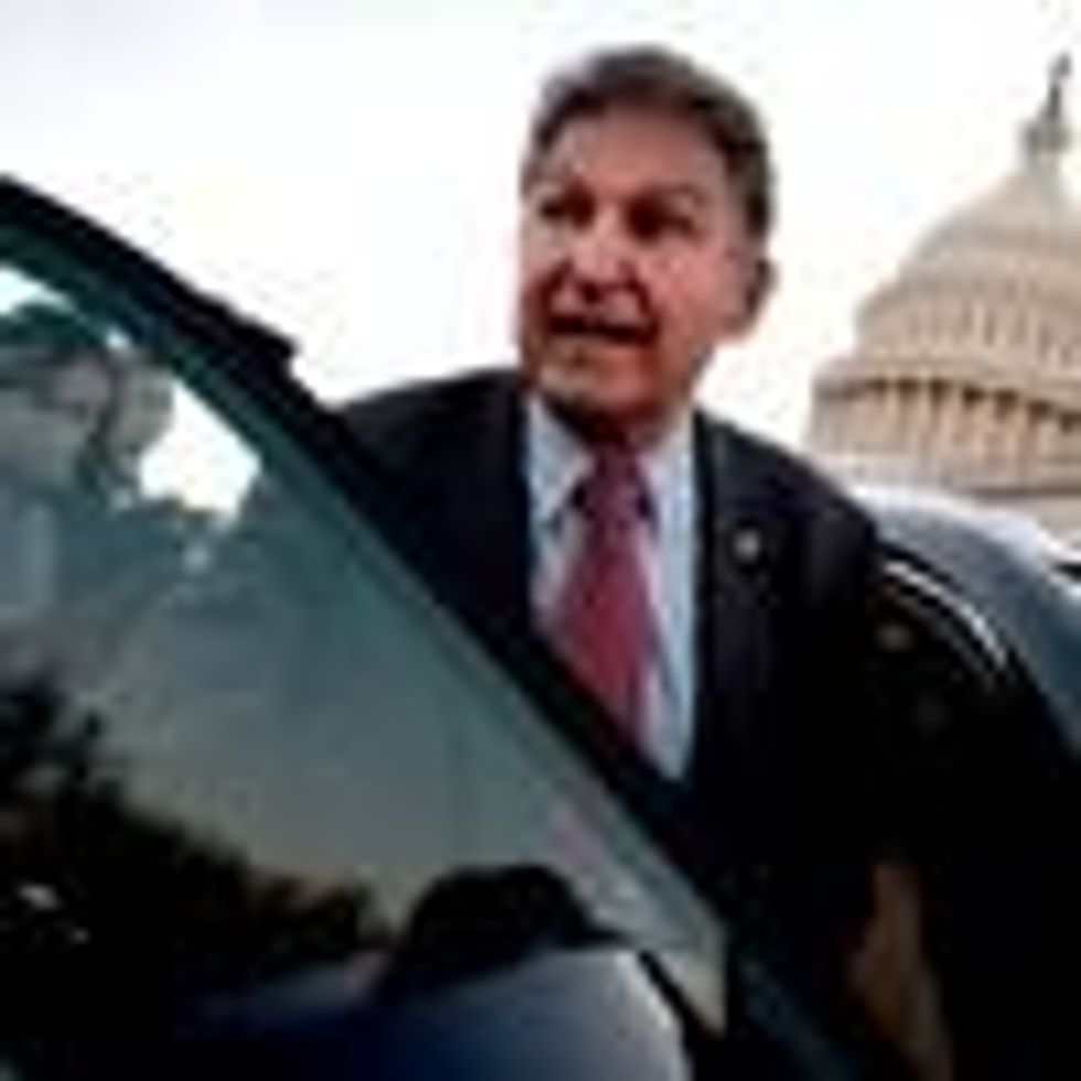 Sen. Joe Manchin leaves the U.S. Capitol