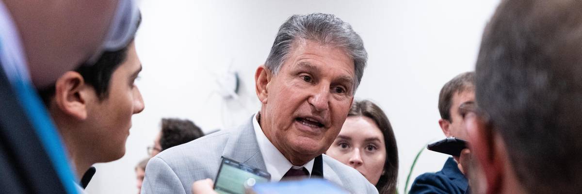 Sen. Joe Manchin speaks to reporters