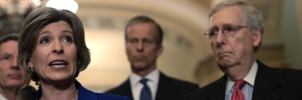 'Hell No,' Say Progressives, After GOP Sen. Joni Ernst Suggests Cutting Social Security 'Behind Closed Doors'