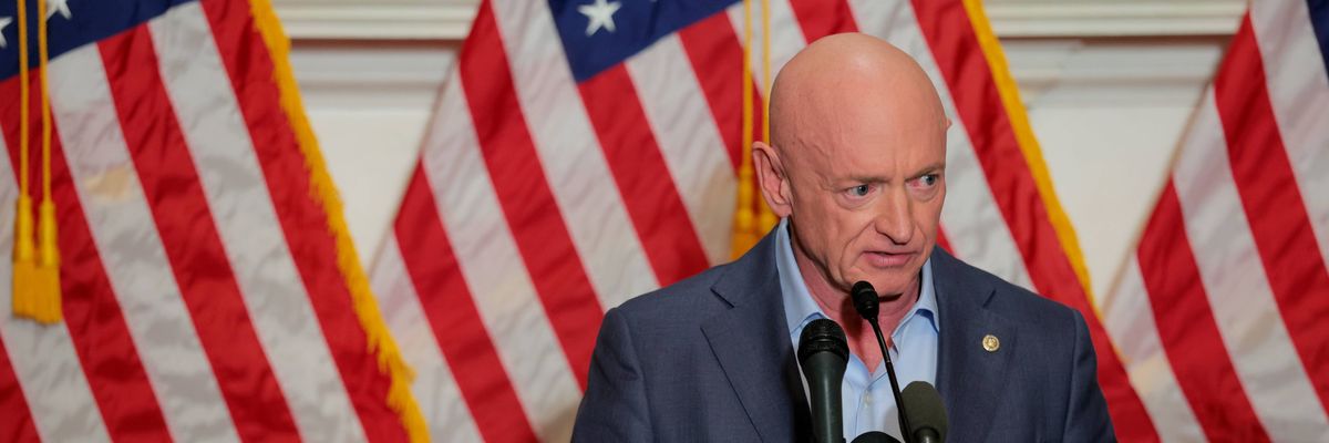 Sen. Kelly Speaks On President Trump and Defense Secretary Hegseth At US Capitol