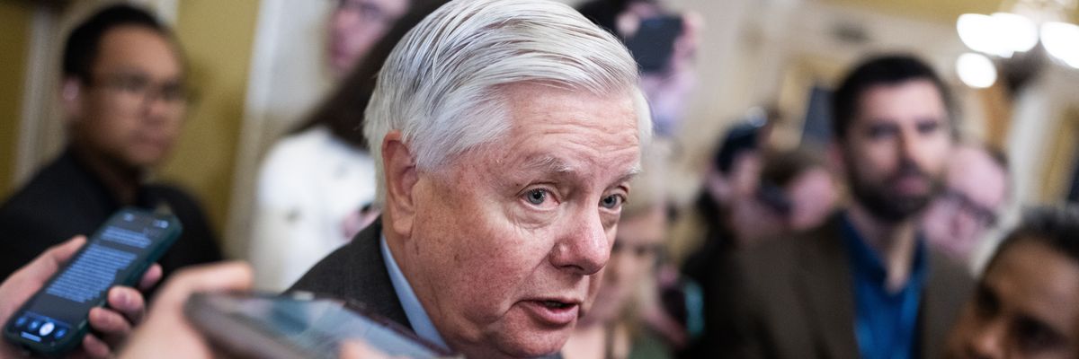 Sen. Lindsey Graham speaks to reporters