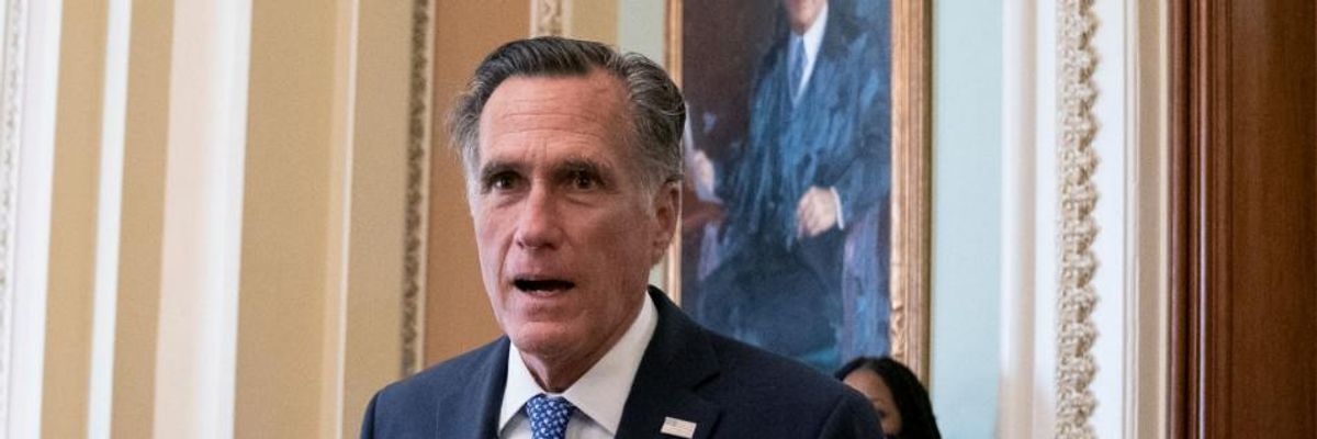 'Absolute Hogwash': Romney Blasted for Backing SCOTUS Vote as Progressives Vow Fight to the End
