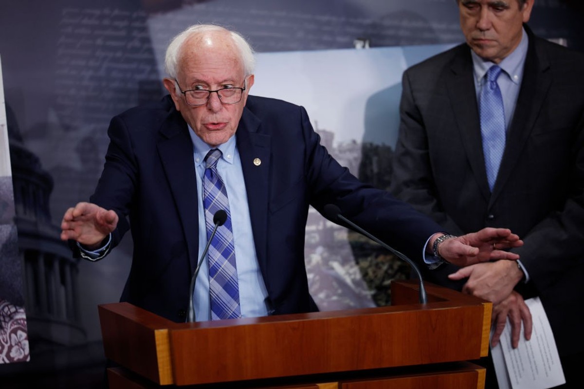Sen. Sanders Holds Press Conference On Arms Sales To Israel Ahead Of Wednesday's Vote