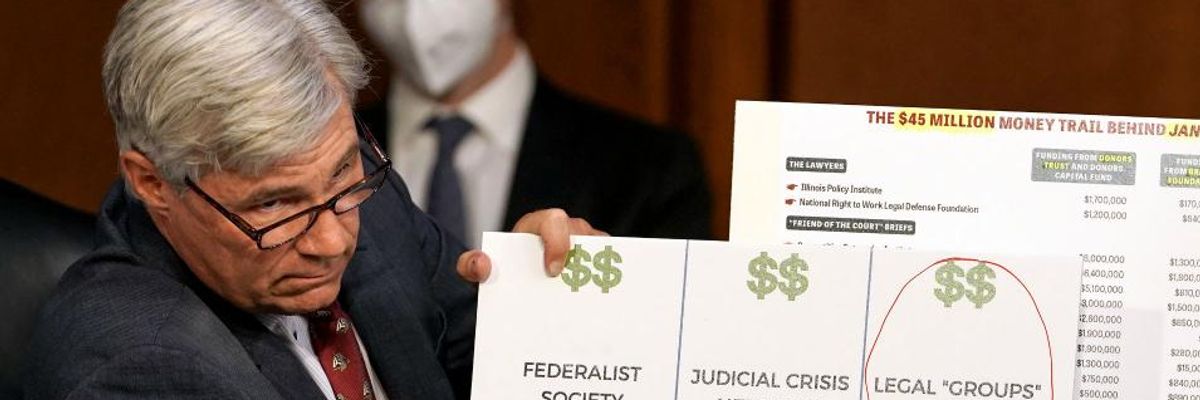 'Look for Power in the Shadows': Watch Sheldon Whitehouse Shine Light on 'Dark Money Operation' Behind GOP Supreme Court Takeover
