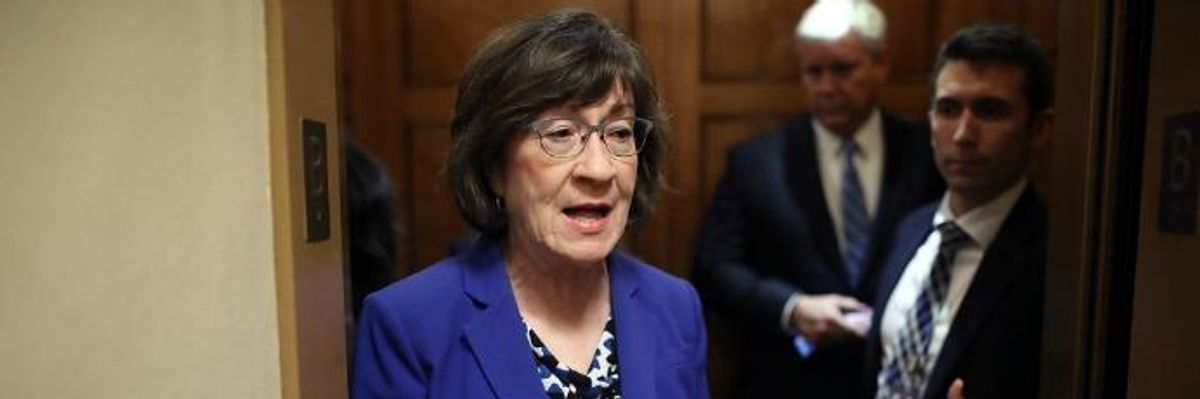 'Beyond Shameful': Attempting to Put Victim on Trial, Collins Wants to Let Kavanaugh's Lawyer Question His Accuser