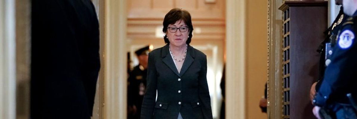 With Trump-Aligned Votes as 'Anvil Around Her Neck,' Susan Collins Down 9 Points to Likely Dem Challenger