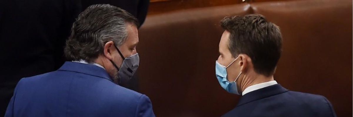 'A Good First Step': Senators File Ethics Complaint Over Cruz and Hawley's Role in Capitol Insurrection