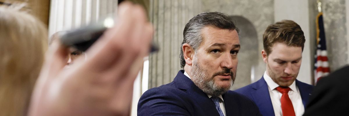 Sen. Ted Cruz speaks with reporters