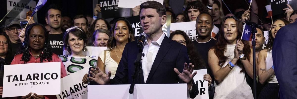 Senate Candidate James Talarico Holds Primary Night Event