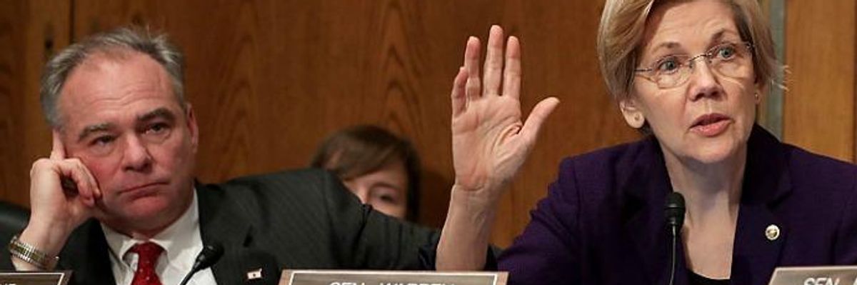 Democrats Who Don't Like Being Criticized By Elizabeth Warren, Say Progressives, Could Just Vote Against Big Bank Giveaways