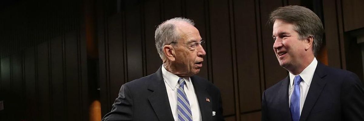 An 'Outrageous' Move by 'Chickensh*t' GOP as Grassley Schedules Kavanaugh Vote Less Than 24 Hours After Ford Hearing