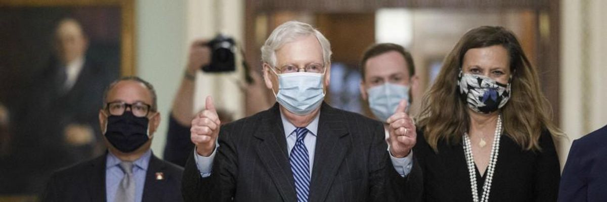 "That's His Priority as the Pandemic Rages On": McConnell Readies Lame Duck Push to Further Pack Courts With Trump's Judicial Appointees