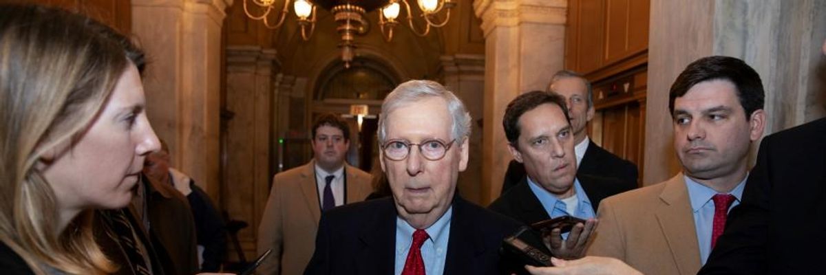 'McConnell Is Afraid of Democracy': Progressives Push Senate Majority Leader to Stop Blocking Vote on HR1