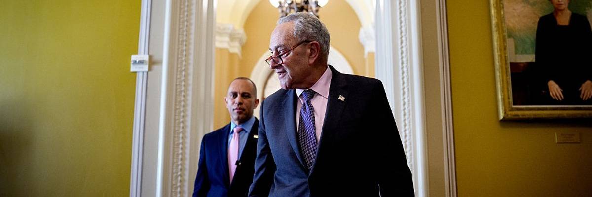 Senate Minority Leader Chuck Schumer and House Minority Leader Hakeem Jeffries