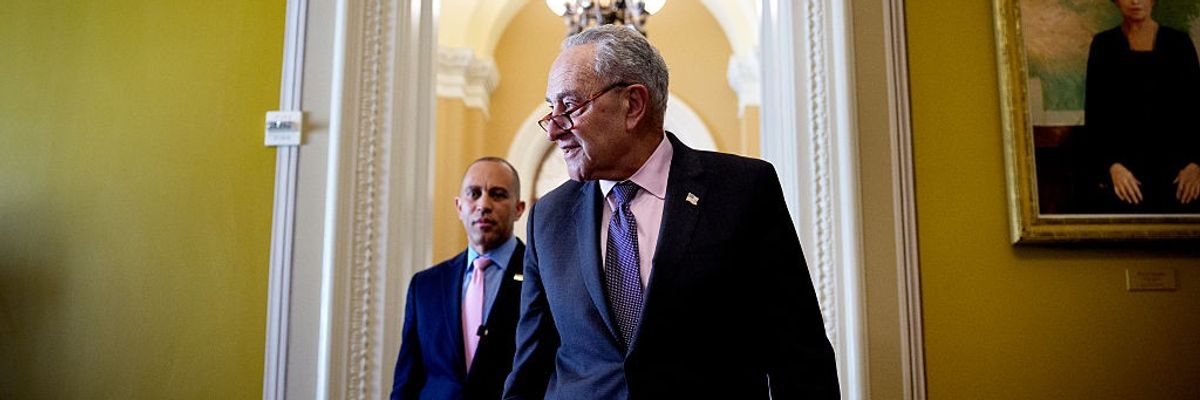 Senate Minority Leader Chuck Schumer and House Minority Leader Hakeem Jeffries
