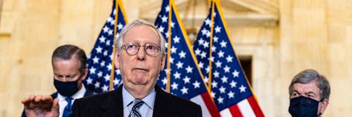 Complaining About Corporate Tax Hike, McConnell Admits GOP Won't Support Biden Infrastructure Plan