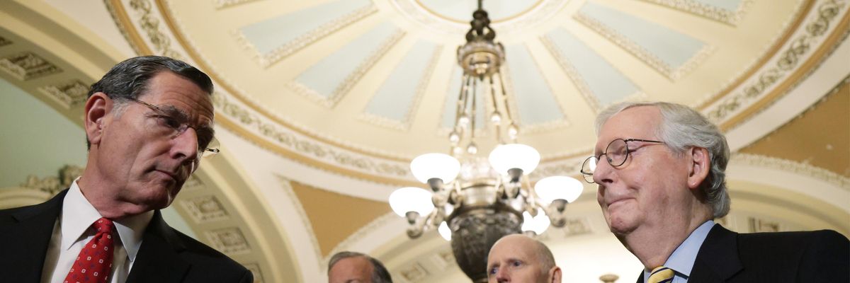 Senate Republicans attend a news conference