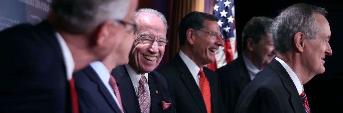 Senate Republicans laughing