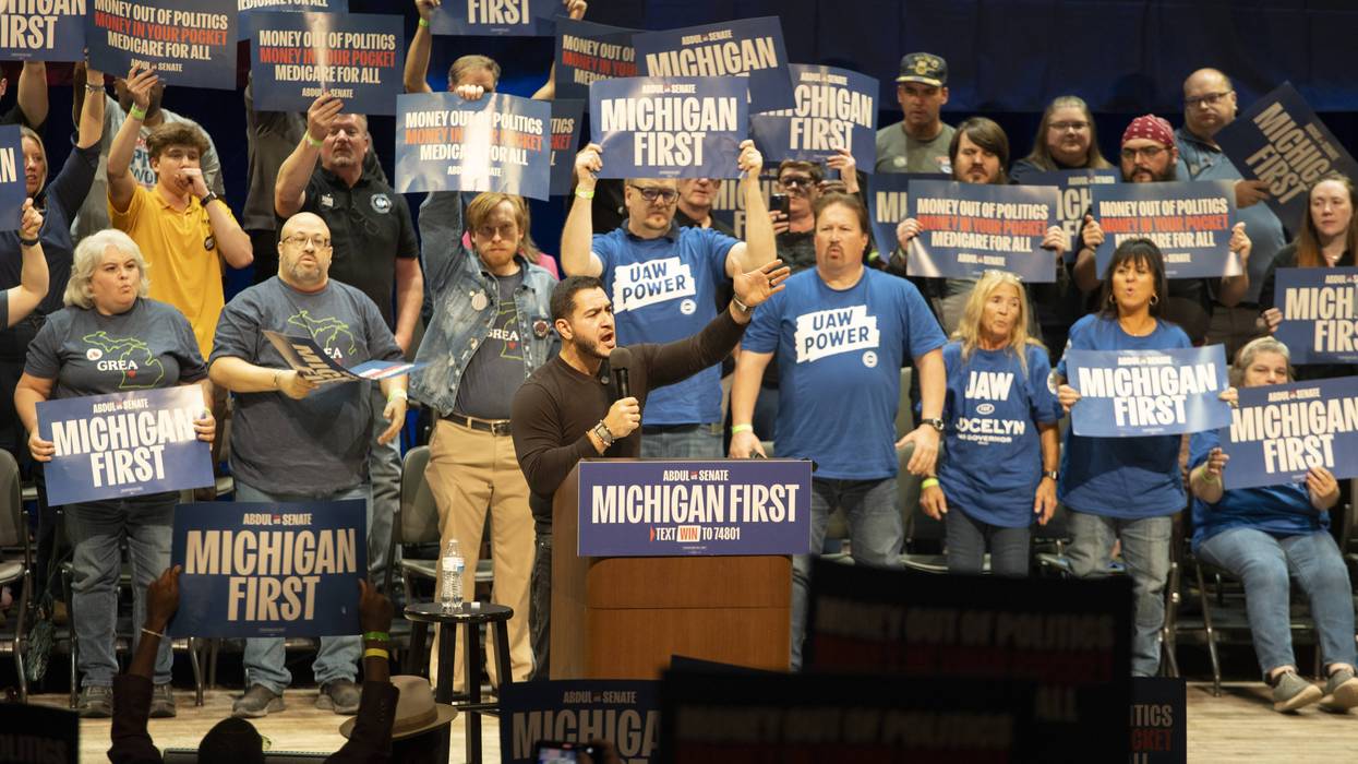 Senator Bernie Sanders and Dr. Abdul El-Sayed hold campaign rally in Michigan